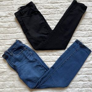 2 pairs everlane curvy high rise skinny jeans